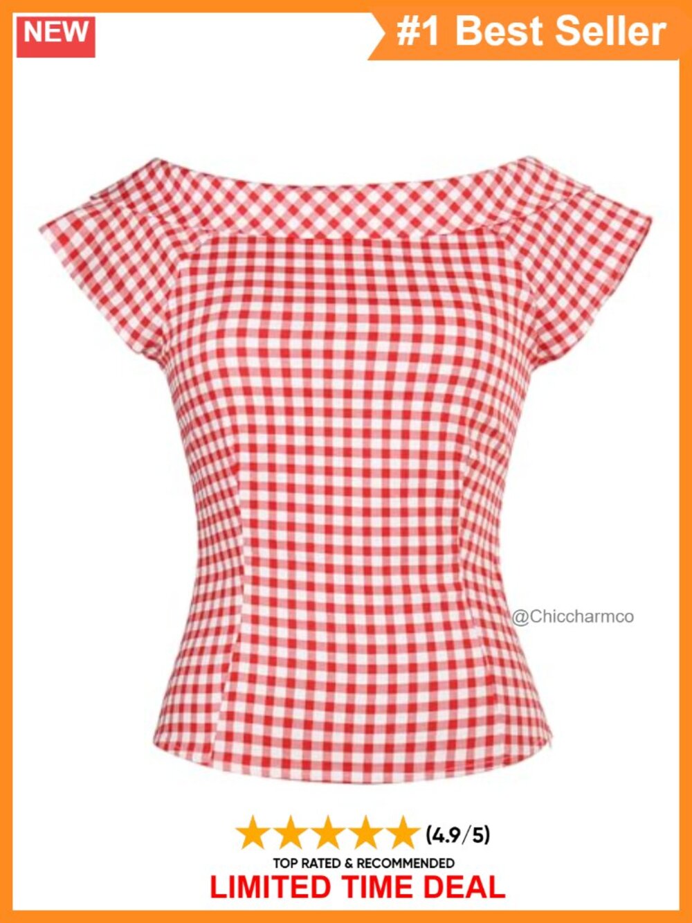 Womens 1950s Vintage Pinup Blouse Boat Neck Back Bow Tie Rockabilly Shirt